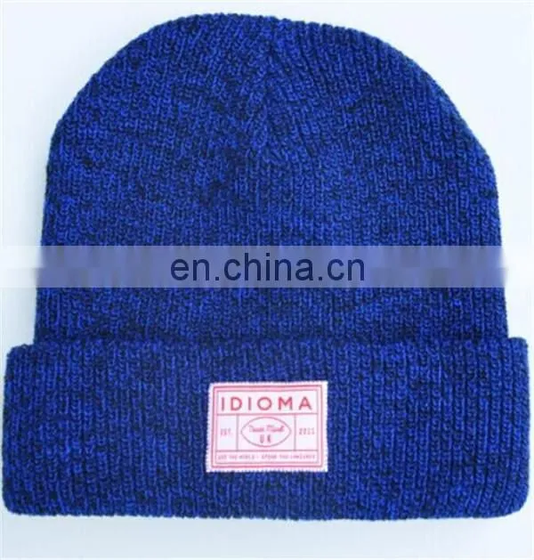 Custom Acrylic Knit Speckled Beanie Hat
