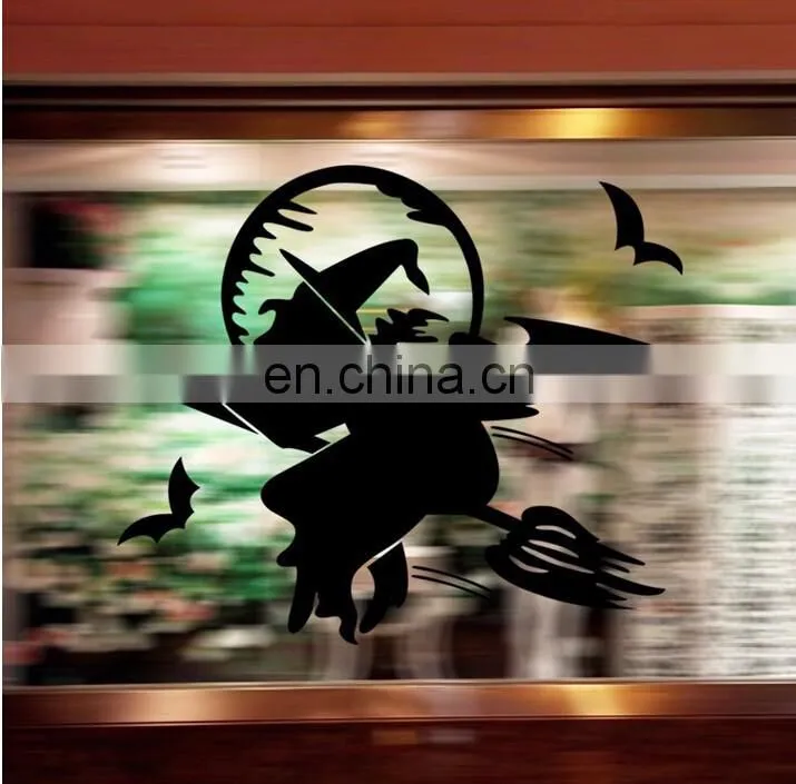 Halloween Theme Witch Window/Wall Sticker Halloween Decoration Home Decoration