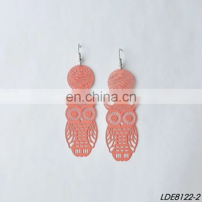 Smackyglam Pierced Earrings filigree earrings metal owl earring