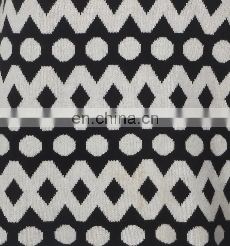 Acrylic Flat knitted sweater for women as stripe collar short sleeve polka dot T-shirt of latest design girls top