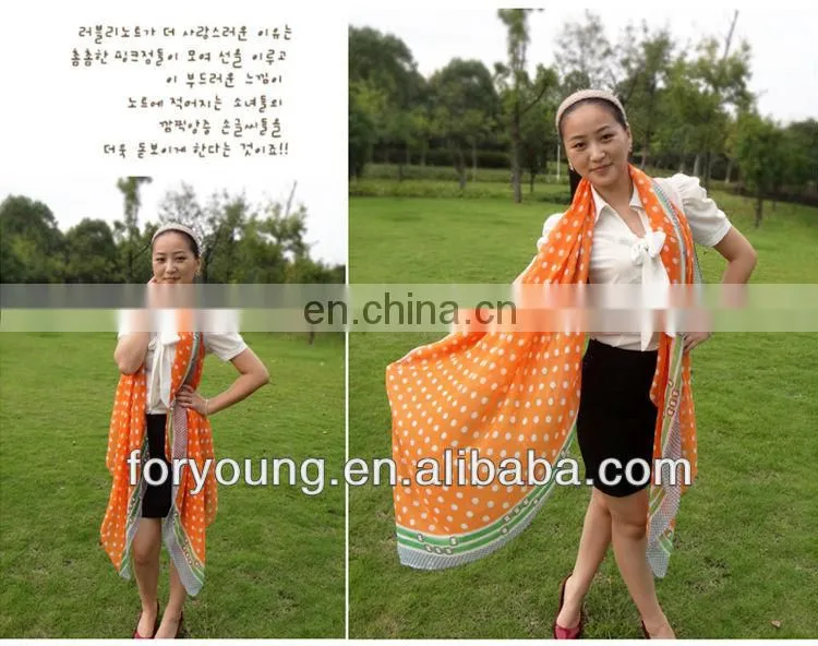 fashion polka dot printed scarf