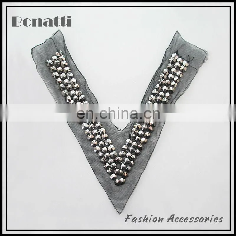 Retro collar trim neckline trim,neck designs for ladies suit,
