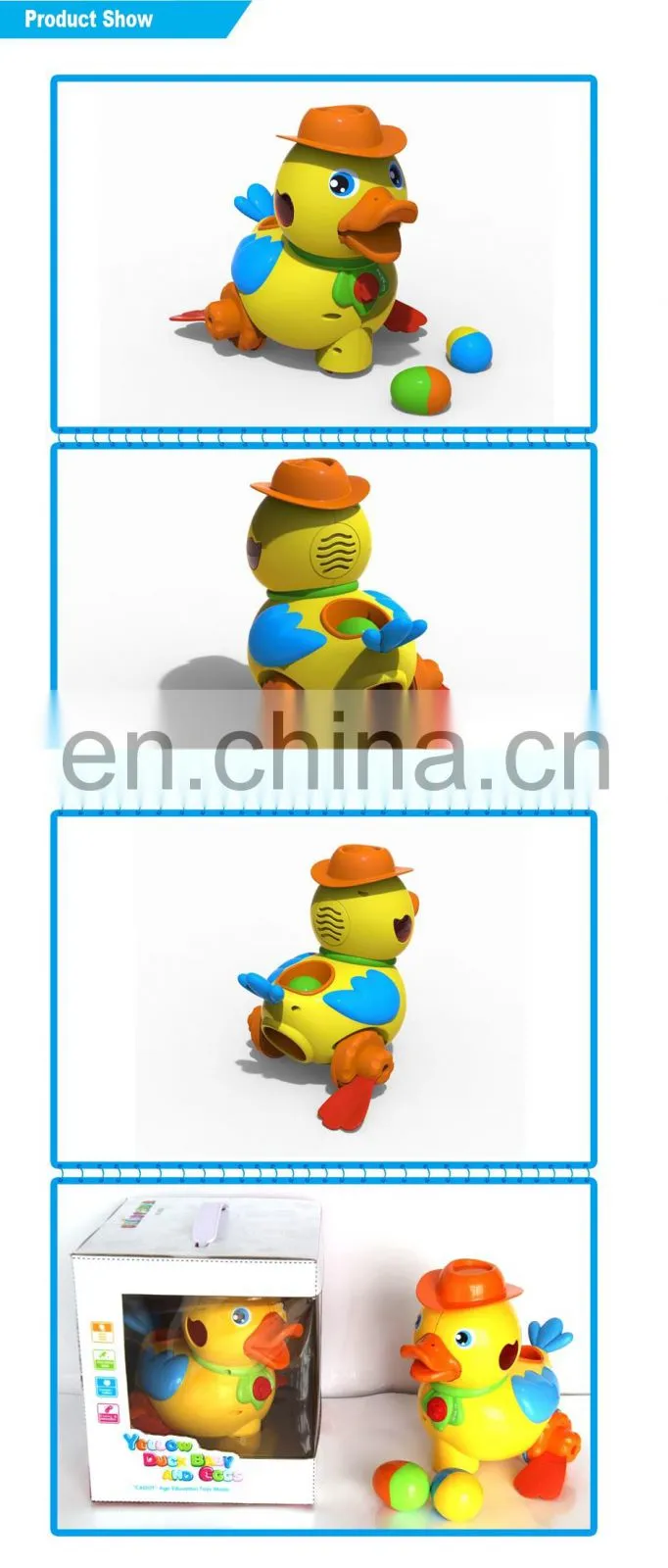 Intelligent gift universal lay egg duck toy with light and music