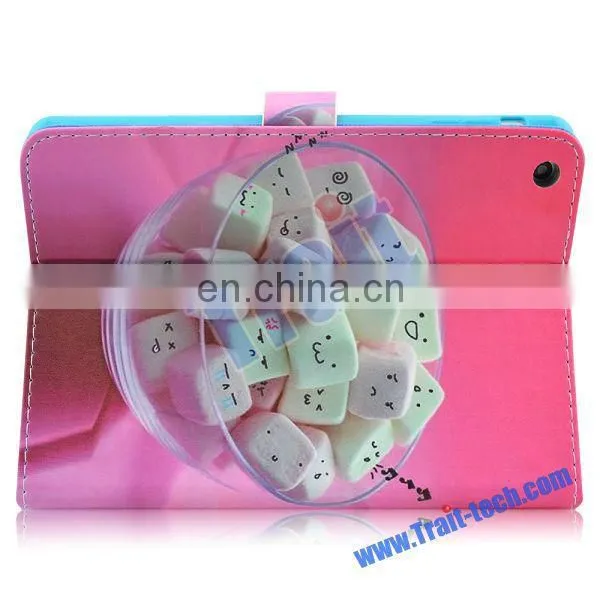 Factory Sales Cute Pattern for iPad Mini 2/3 Leather case