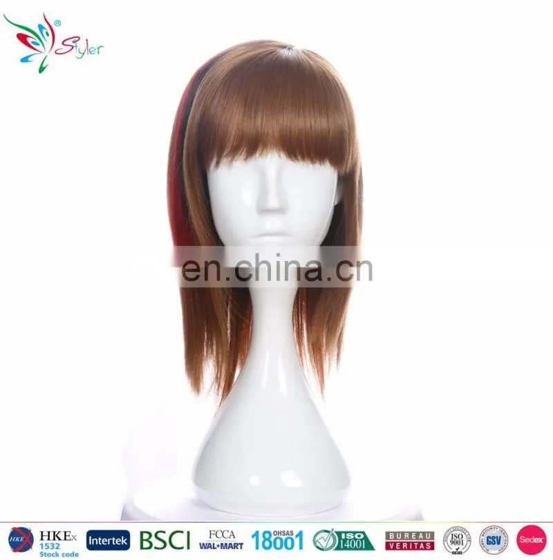 Styler Brand cosplay wigs sexy color front wig uk synthetic wigs for white women