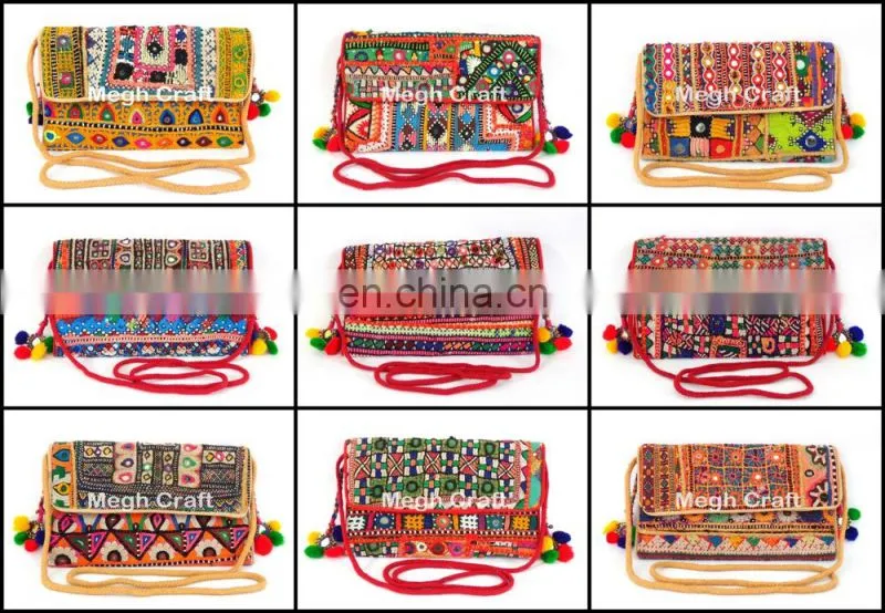 Wholesale Indian Unique Banjara Coin Clutch-Ethnic Gypsy Banjara Coin Clutch Purse- Antique Banjara Clutch Coin Purse