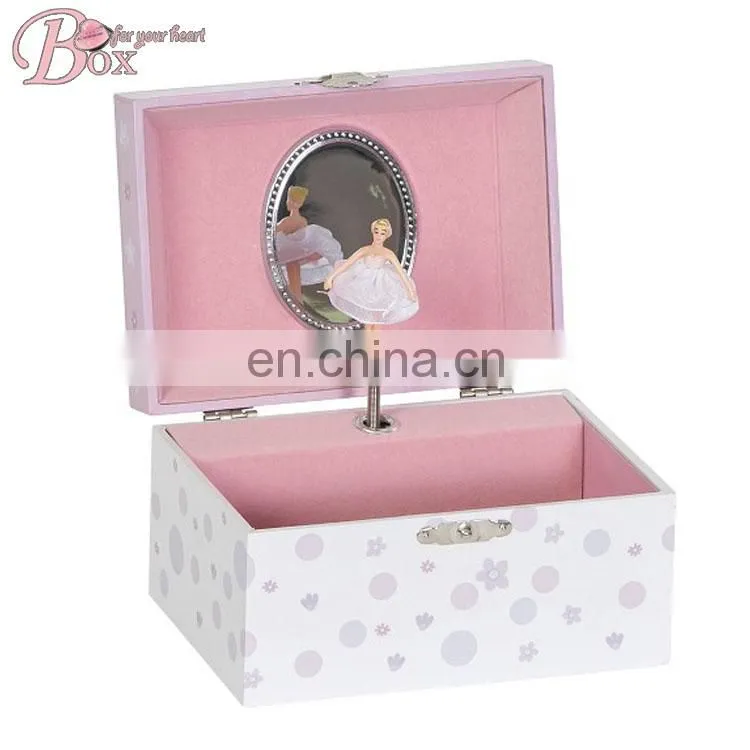 Fancy Cheap Flower Gift Music Cosmetics Ballerina Jewelry Box