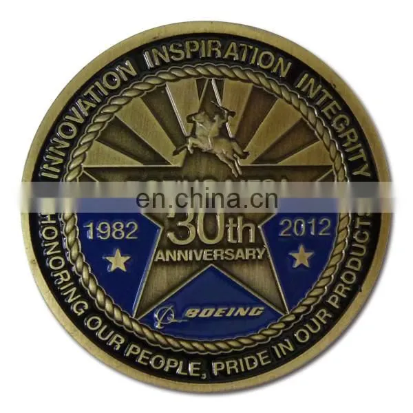 iron stamped soft enamel souvenir coin with diamond cut edge
