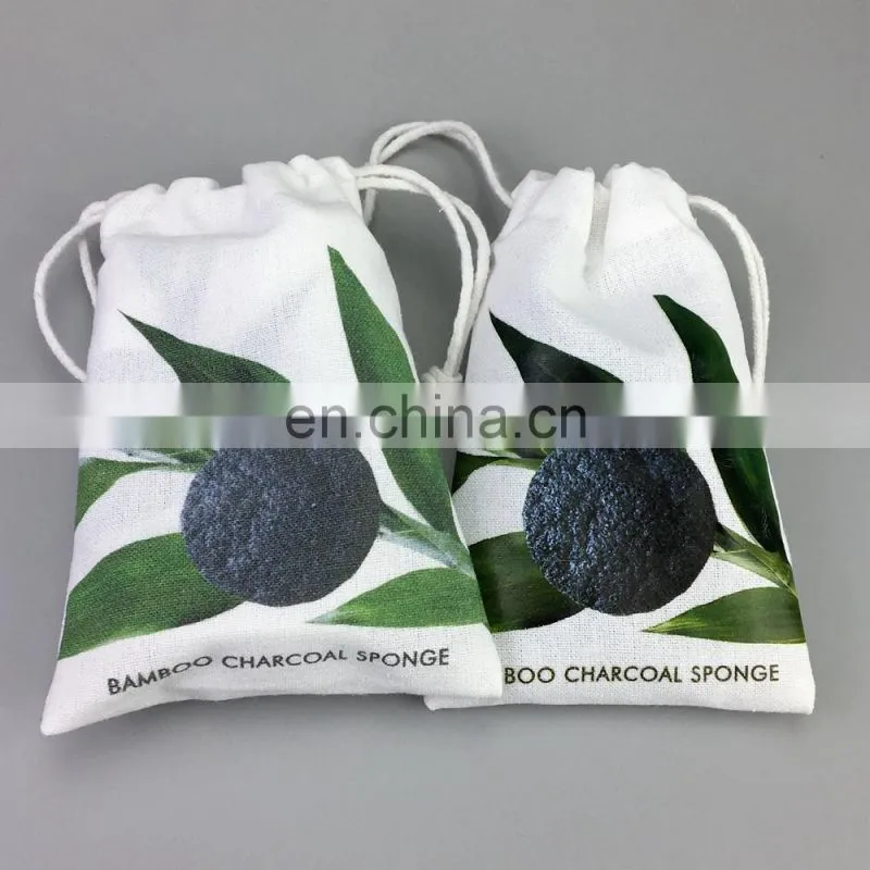 custom logo cheap cotton shoe bag packaging drawstring bags with two strings