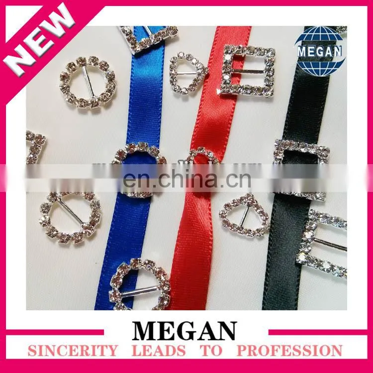 Fashion round shape crystal rhinestone channel buckles for clothes decoration