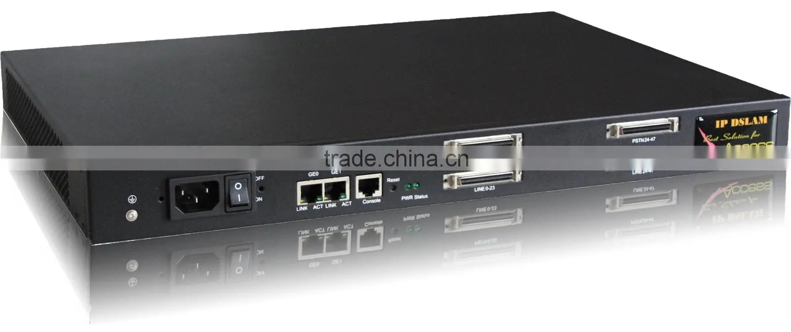 AC power supply splitter built-in 48ports ADSL2 IP Multiplexer