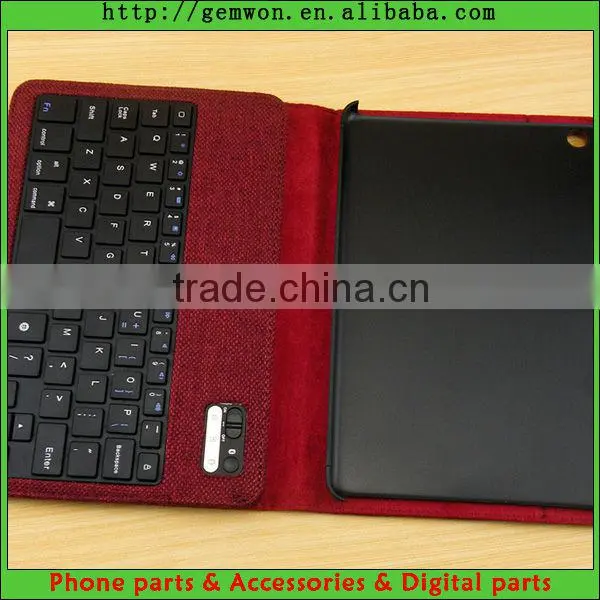 Bluetooth 3.0 Keyboard for iPad Mini with red cloth cose
