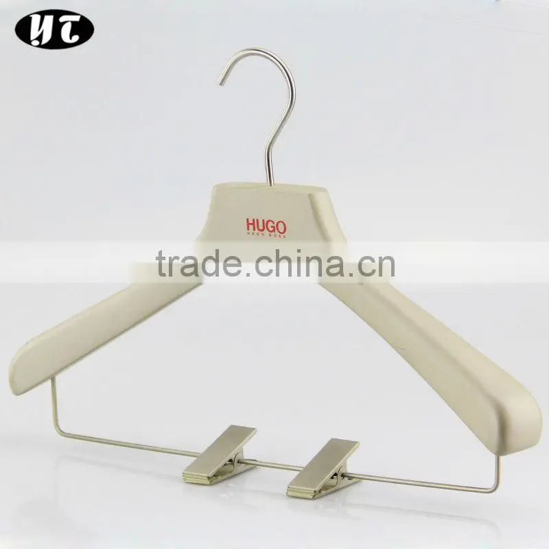 HA359 bamboo clothes hanger with hook on the top