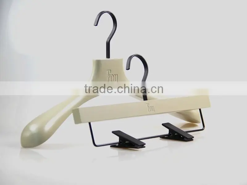 fashion wooden hanger and pants hanger for luxury clothes