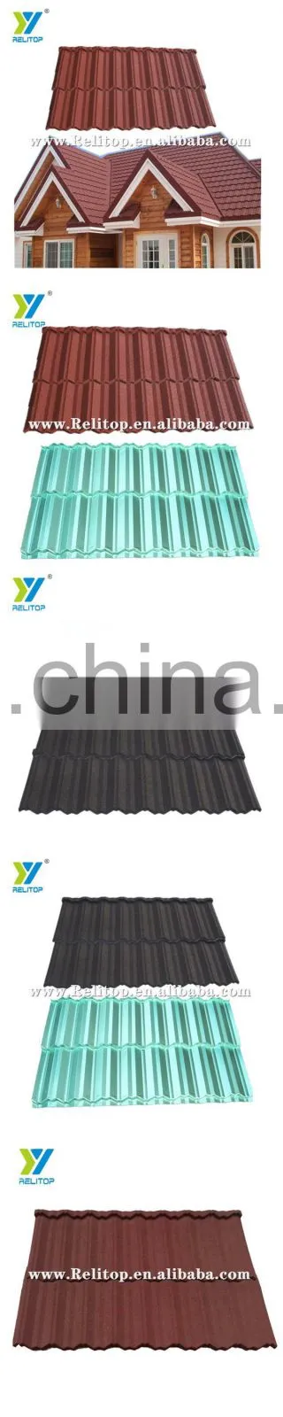 Modern Style Nosen Type Stone Coated Steel Roof Tile 0.3mm 0.35mm 0.4mm 0.5mm Metal Roofing Sheet