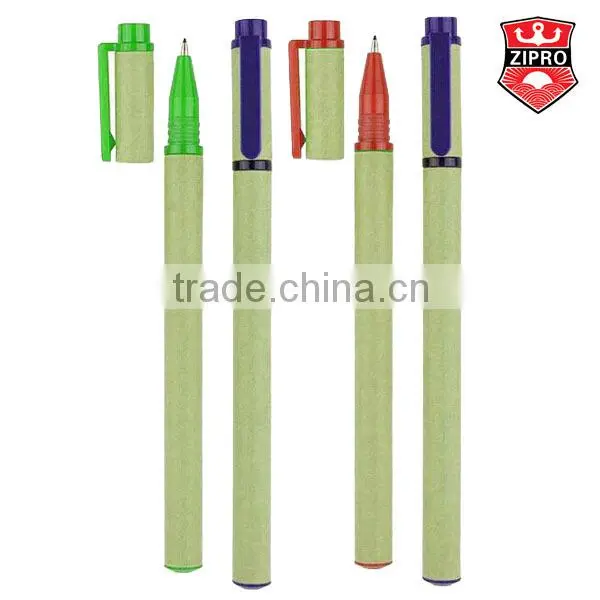 Eco friendly kraft paper Recycle promotion kraft paper pen with logo printing