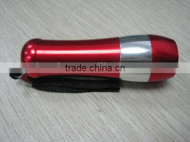 Bowling ball shape 9LED metal flashlight projector