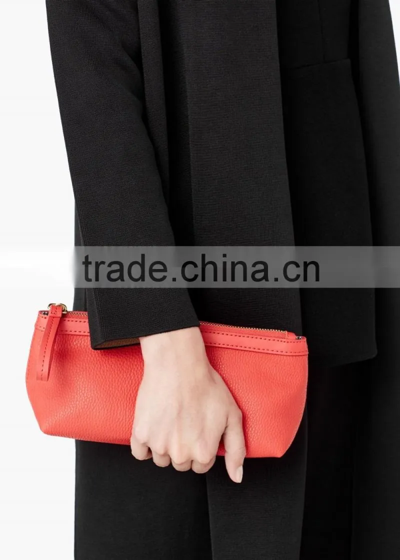 pebbled leather cosmetic bag with wristlet makeup case pouch multiple clutch purse for ladies