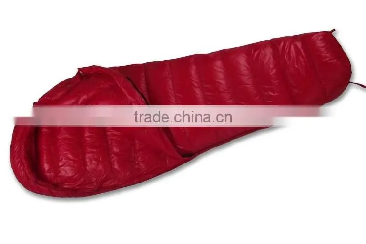 Adult Luxury Goose Down Mummy Sleeping Bag for Cold Weather