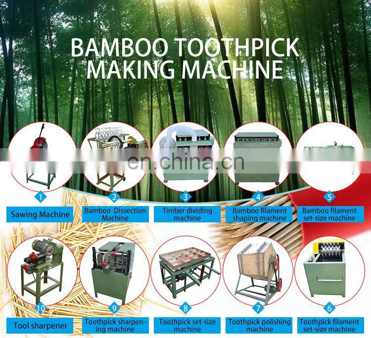 wooden toothpicks product line bbq stick making machine