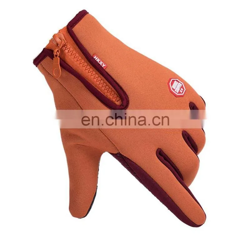 Wholesale Waterproof Gray neoprene fabric with touchscreen fingers outdoor sport diving protective glove