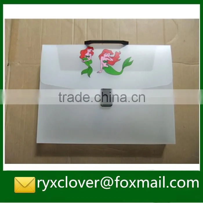PP plastic customized color/logo A4 size handle document bag