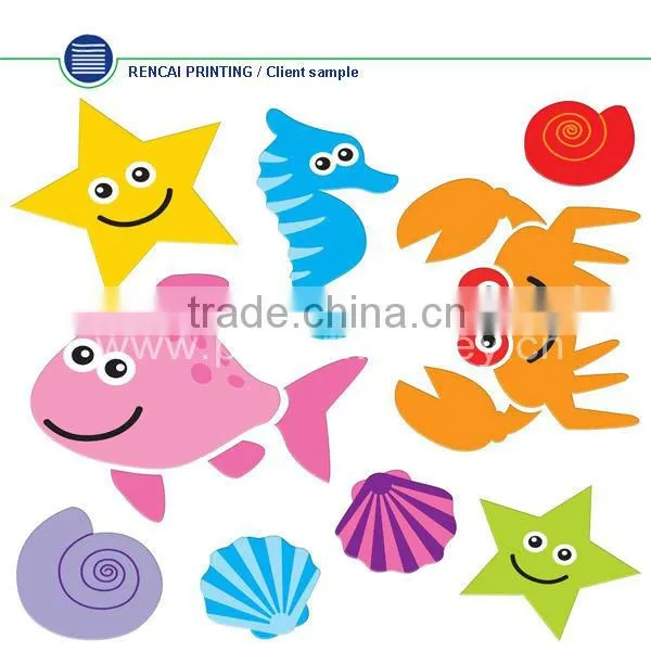 2014 Cartoon fish fashion promotion pvc sticker,window sticker,car body sticker