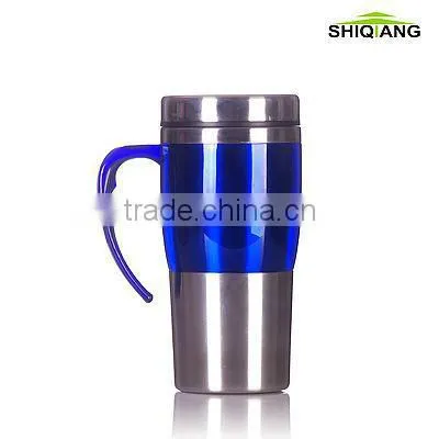 450ml double wall insulated stainless steel travel thermal mugs with handle BL-5061