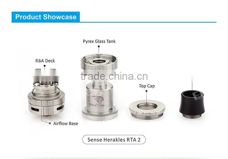 New Arrival e-cig Original Sense Herakles RTA 2, 6ml Sense Herakles RTA 2