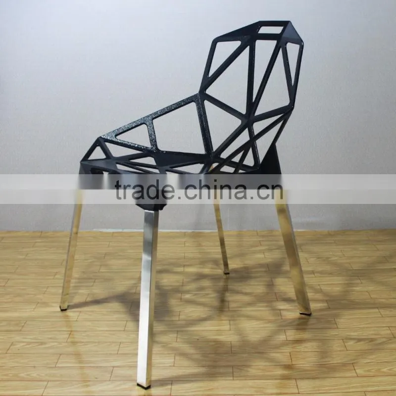 Famous design whole Aluminum coffee/ dining chair replica