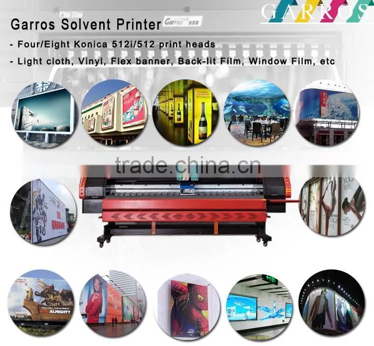 3.2m six colors CMYK, LC, LM solvent printer