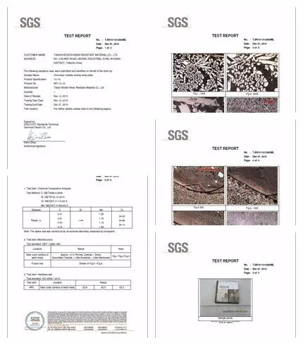 Wodon chrome carbide overlay plate with chrom alloy welding layer