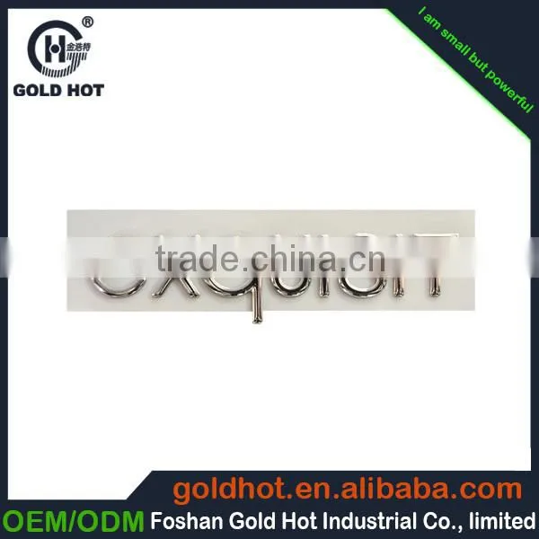 diamond cutting letter stickers ,aluminum sticker ,die cast metal logo