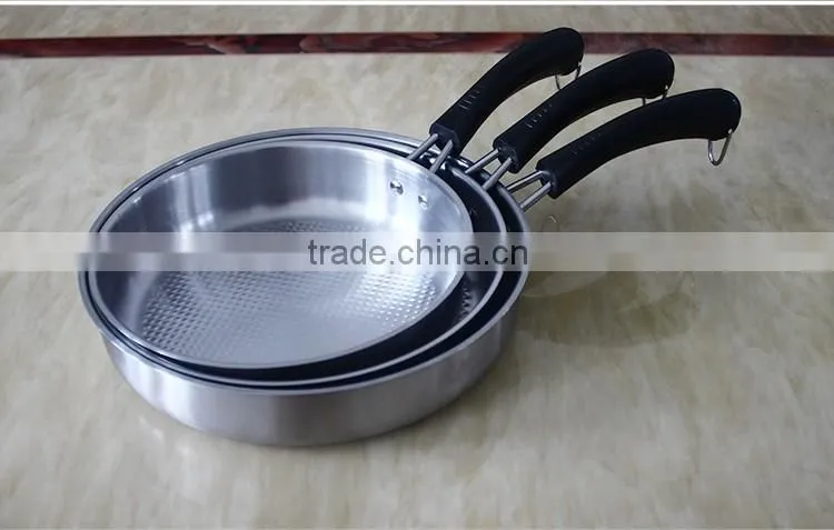 Hot Sale Stainless Steel Multi Skillet Induction Frying Pan Wall Clock
