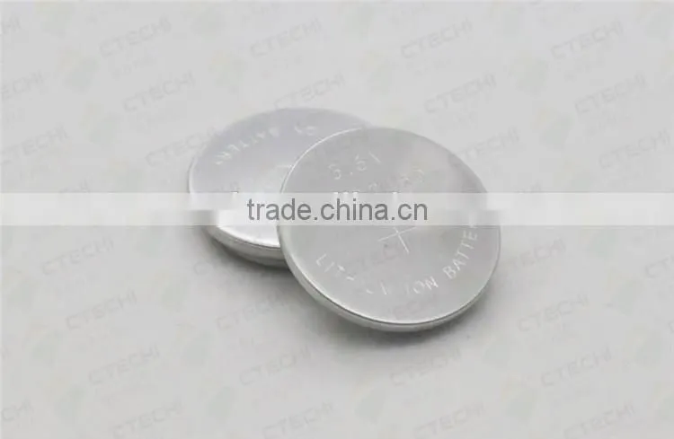 3.6V LIR2450 lithium rechageable button cell lir2450