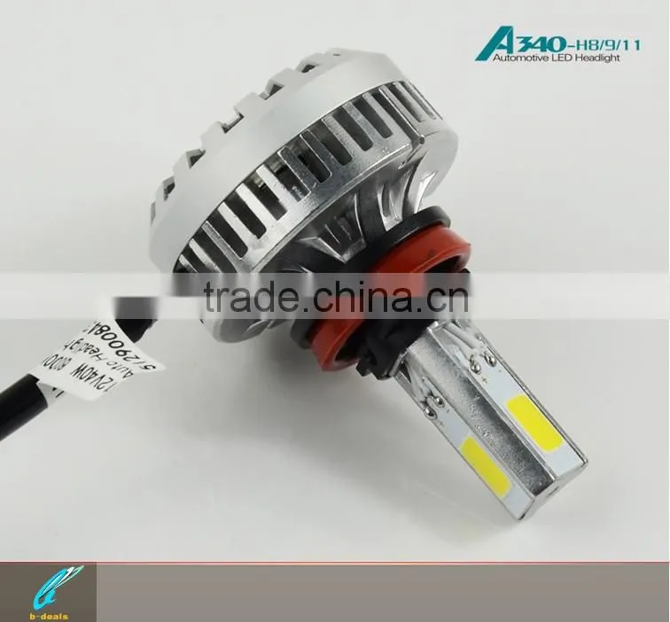 B-deals high power A340 single lamp 40w 3600lm cob chip headlamp h8 h9 h10 car led lighting Headlight