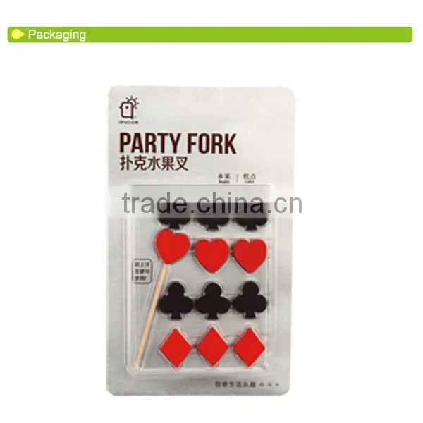 D598 poker pick fruit fork set plastic pick
