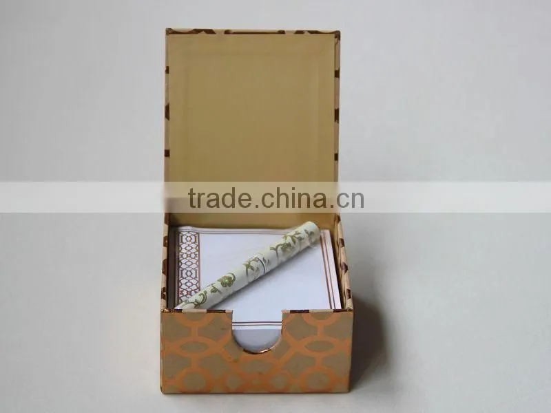 notepaper in gift paper box