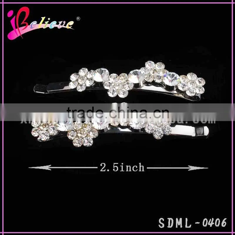 Bling bling rhinestone hair bobby pins flower hairpin, hair accessories for women