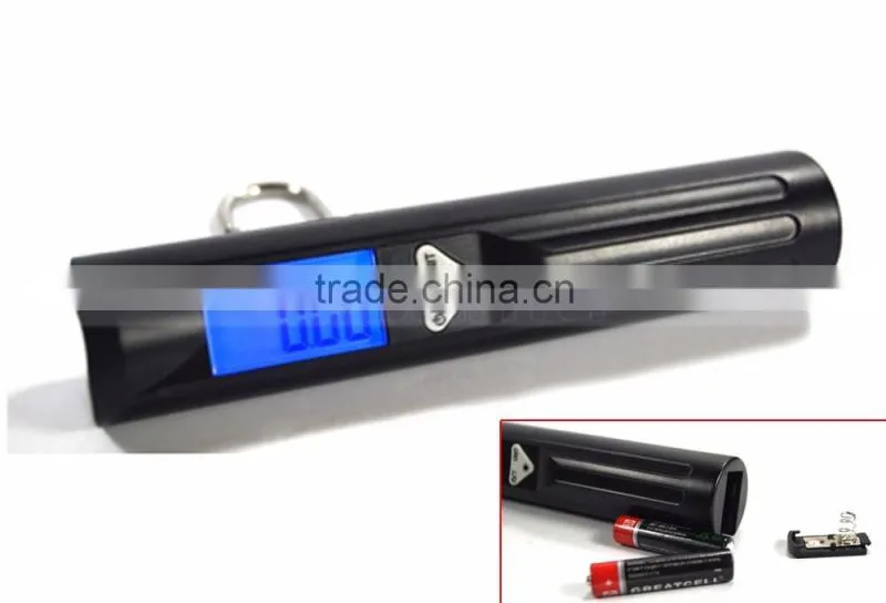 30 x 17mm Big Size LCD Screen 2 in One Fishing Or Travel LED Torch Luggage Scale