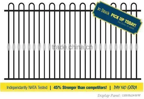 1200H*2400W flat top security 38x25mm tubular fencing