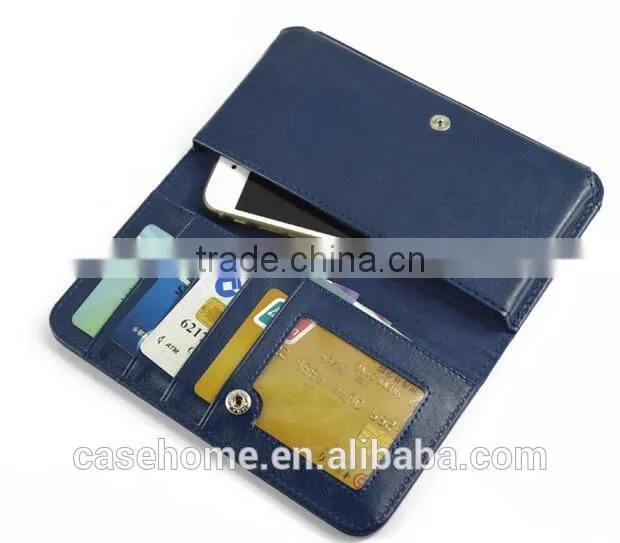 Blue PU Leather Wallet Case for LG Optimus G Pro 2 , Mobile Phone Case for Samsung Galaxy S7