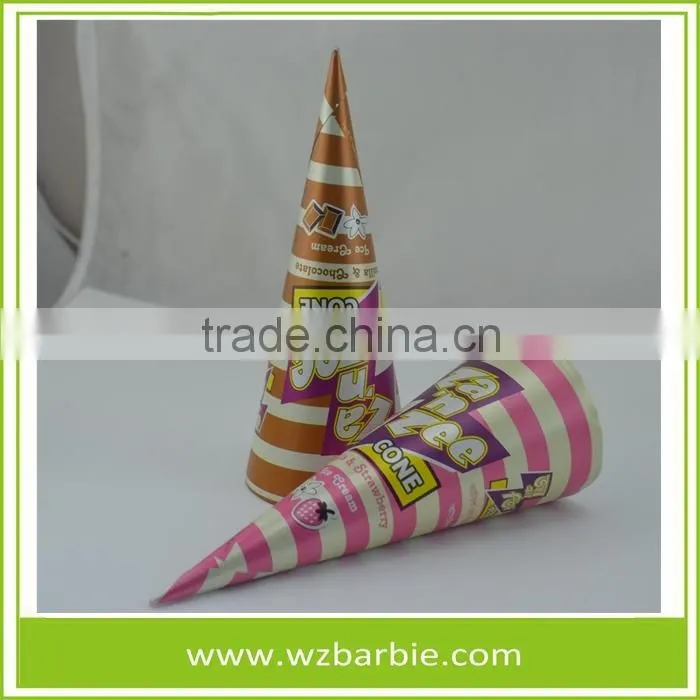 Food Grade Aluminum Foil Paper Sleeve For Ice Cream Cone