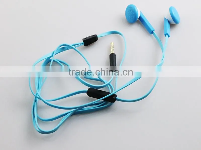 Plastic earphone with mic for mobile phone