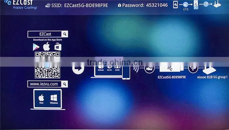 Factory miracast EZCAST 5G micro usb bluetooth dongle ezcast pro dongle bluetooth usb dongle