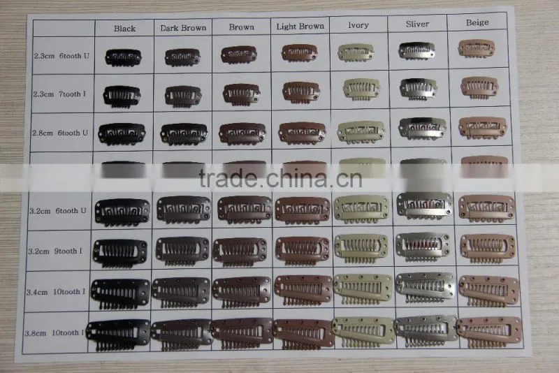 Hair Accessories U-shape Metal Clip For Hair Extension T-type Clips For Clip Hair Extension 6-10Teeth Metal Clips Hair Extension