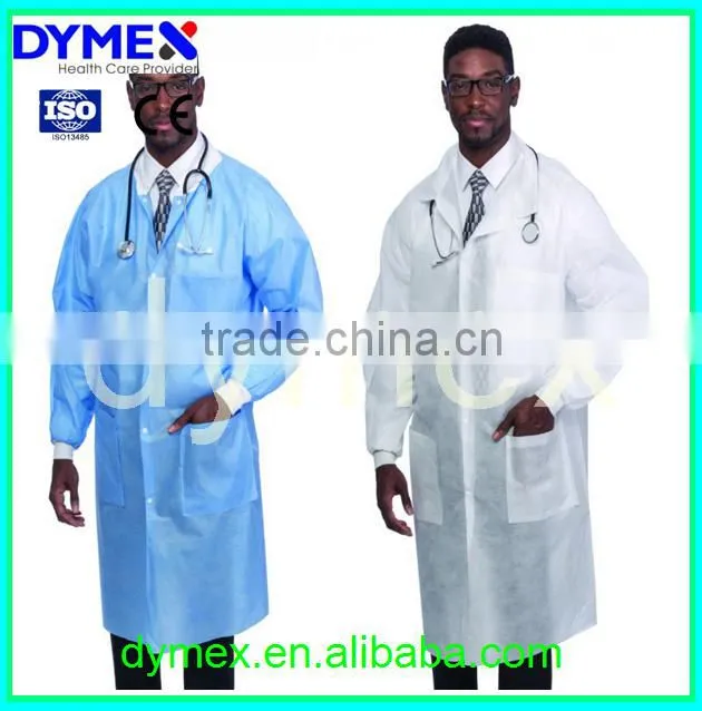 Disposable medical white chemistry medical disposable lab coat