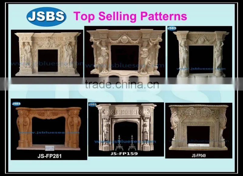 carved luxury stone fireplace surround
