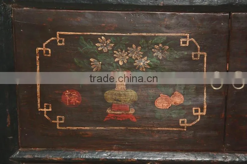 Reproduction Antique Chinese Hand Painting cabinet/Mongolia cabinet