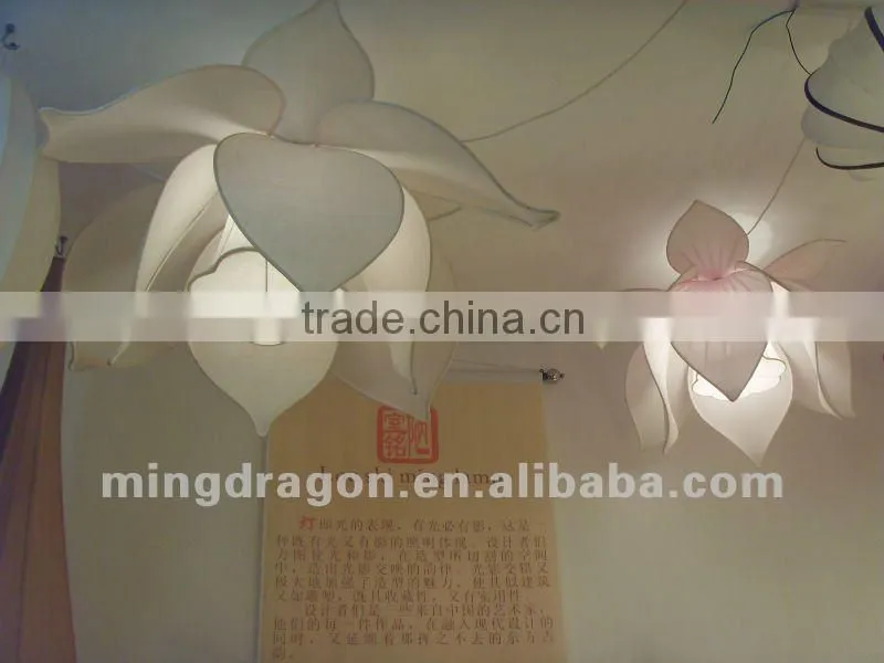 Chinese antique furniture lotus flower in traditional Chinese style paper pendant lantern lamp